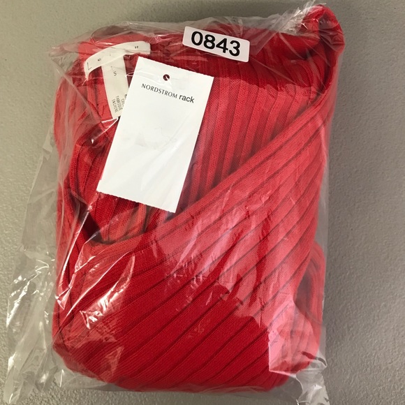 Leith Angle Rib Long Sleeve Midi Sweater Dress - Picture 8 of 8